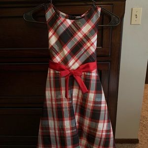 Girls Plaid Christmas Dress